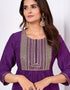 stylish purple vertical silk designer party wear heavy readymade salwar suit collection with purple vertical silk 13702-acy4346 Close-up View